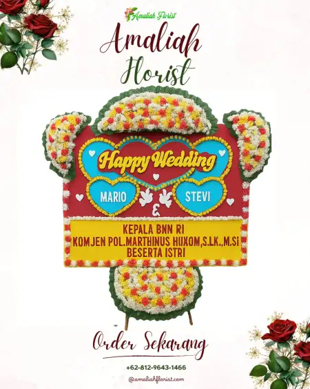 Papan Bunga Pernikahan Ketami